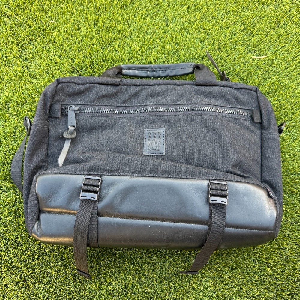 Heritage Canvas 15L Commuter Briefcase Black Backpack Travel No Shoulder Strap